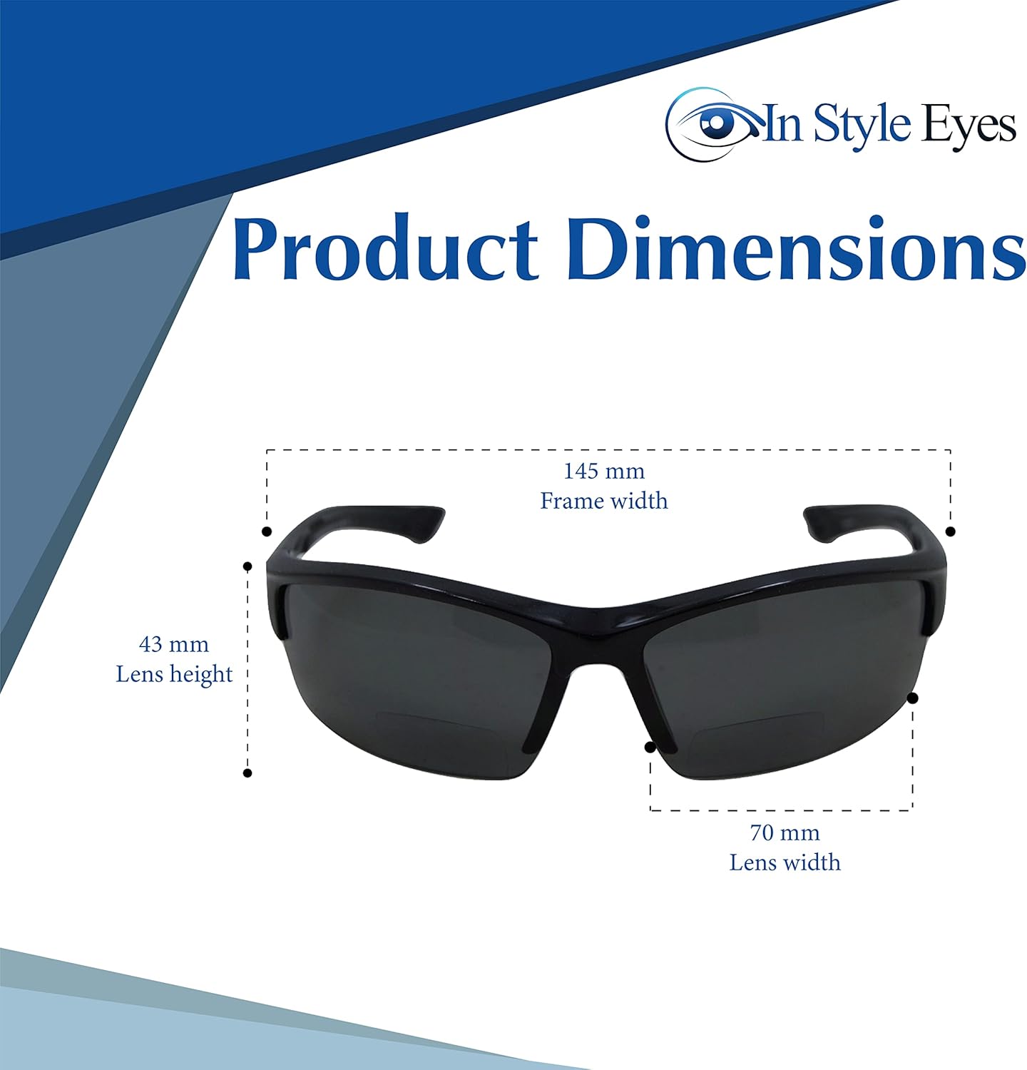 In Style Eyes Magnificent Mawi Wrap Around Bifocal Sunglasses - Semi-rimless Frame Reading Glasses - Polarized Lens - Image 4