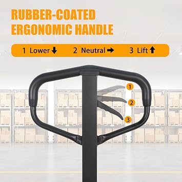 APOLLOLIFT Pallet Jack Truck, 5500lbs Capacity 27 W x 48 L Forks Manual Standard Duty Pallet Truck for Warehouse-Nylon Wheels