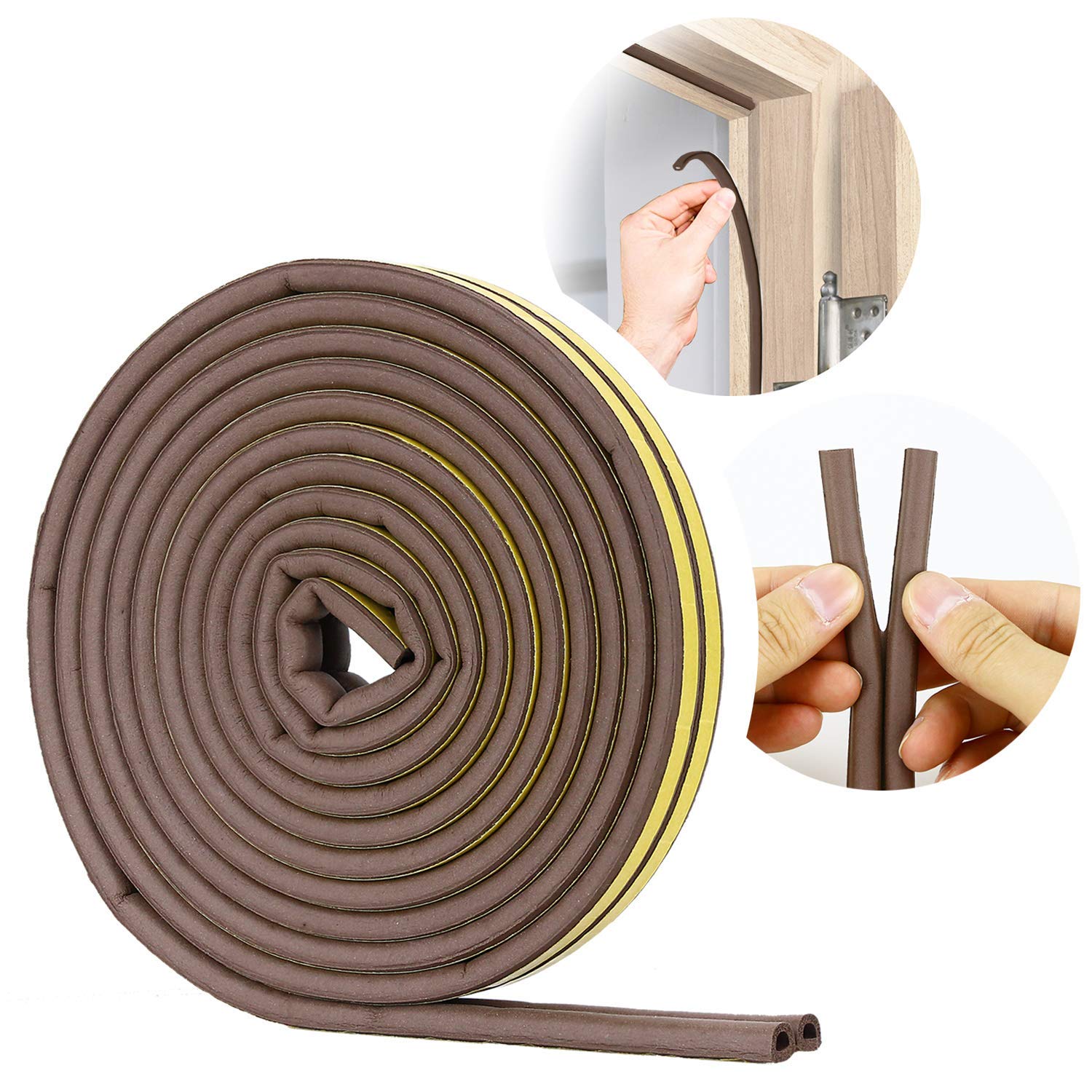 RAVIRANDAL Self-Adhesive Doors and Windows Sealing Strip Tape Sound Proof/Dust Proof Doors and Windows Seal Strip Rubber Tape Weatherstrip Rubber Tape (2.5 + 2.5 M = 5 Meter) (6) (B0CMXQNX2B) Amazon Price History, Amazon Price Tracker