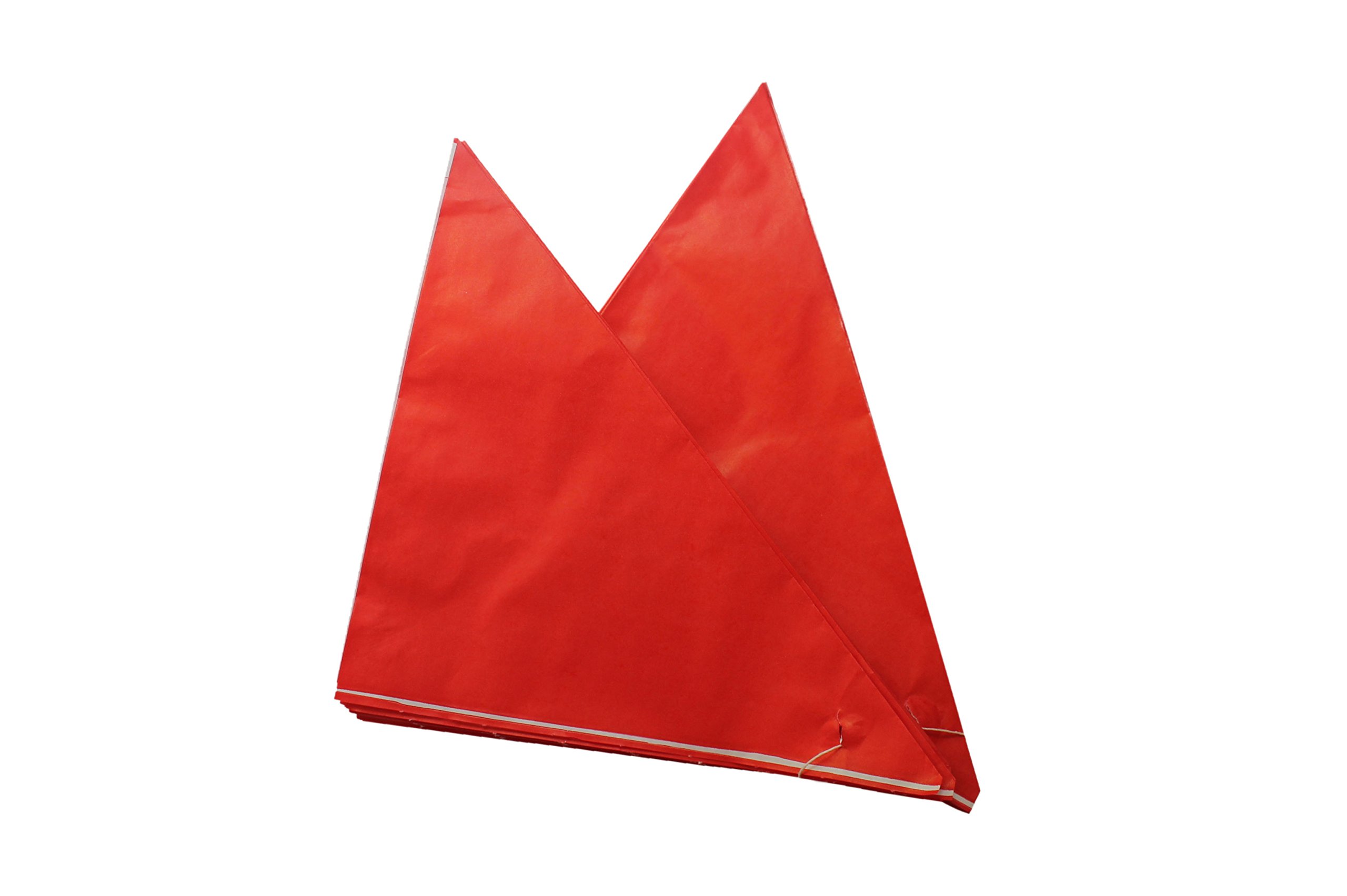 Torebki z papieru o długości ok. 19 cm na ok. 125 g zawartości - czerwone (1000 sztuk)