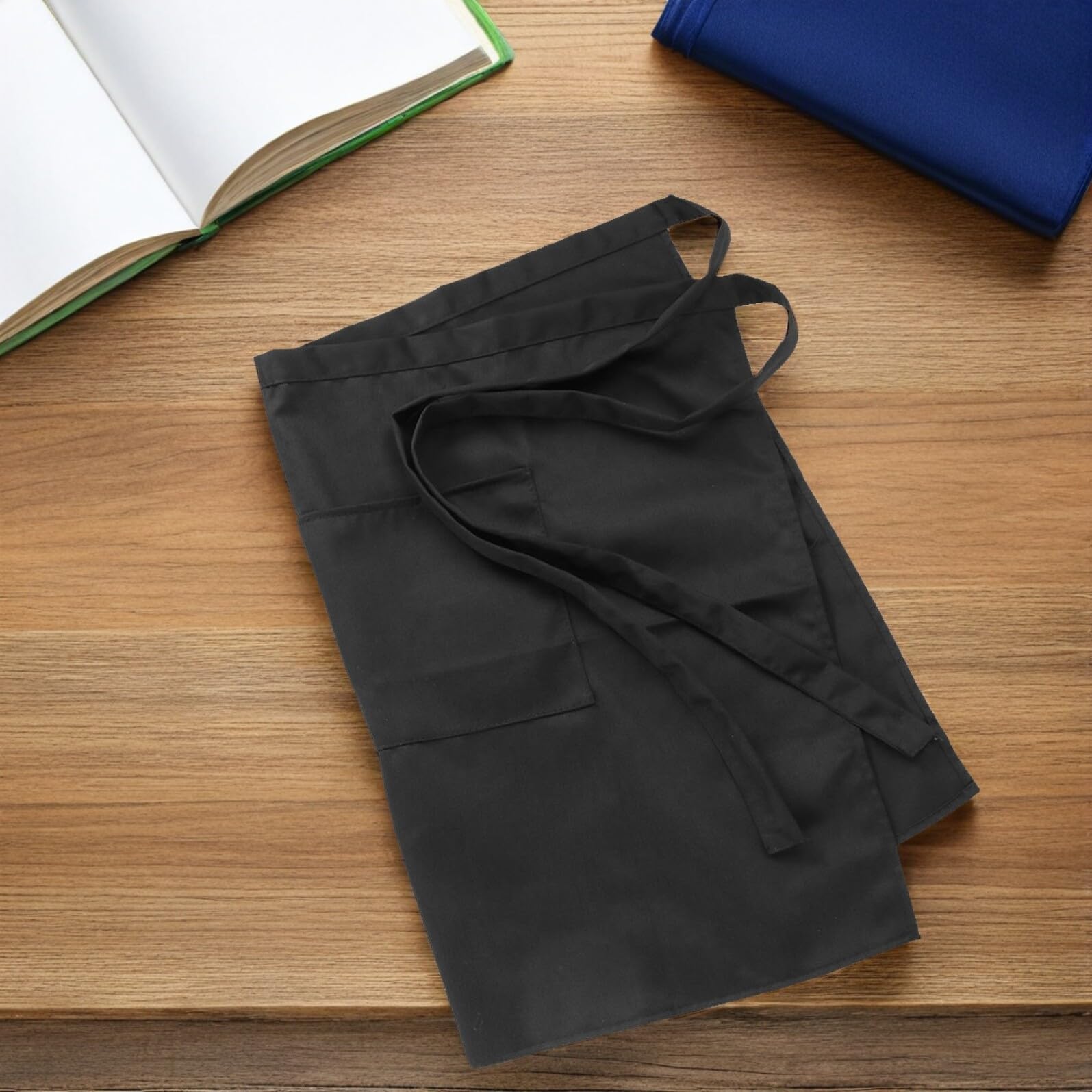 6 Delantales Cortos de Media Cintura para Cocina y Barbacoa con Amplios Bolsillos Tela Resistente al Calor Poliéster y Algodón Diseño Unisex para Hombre y Mujer Fácil Limpieza