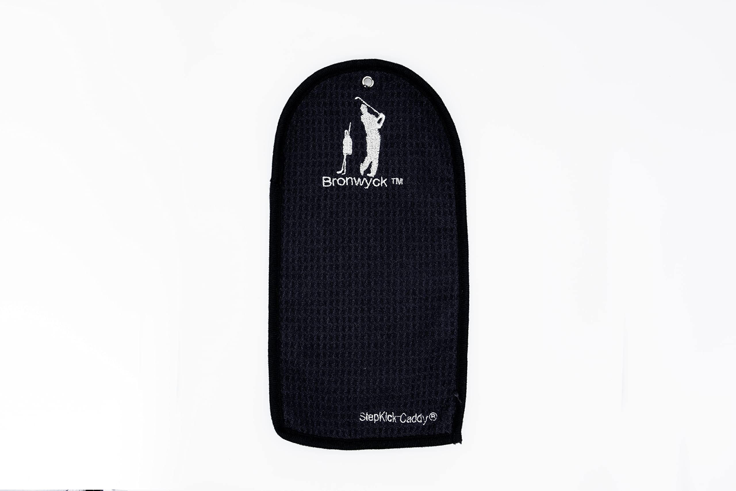 |3-in-1 Premium Microfiber Fabric | Waffle Design Mini Golf Towel | Golf Bags | Hips | Stepkick Caddy | Strong Carabiner Clip | 12 by 6 | Clean Golf Balls | Golf Clubs | Hand | Silver |