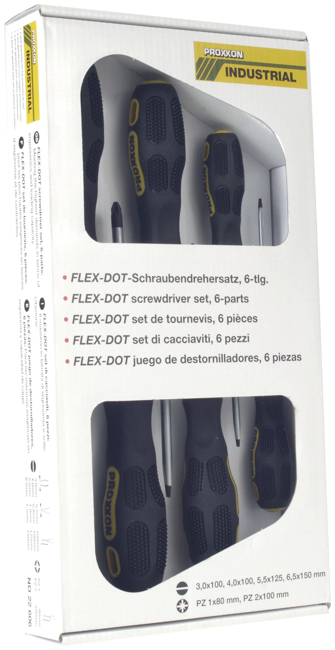 Proxxon Industrial Flex-Dot Slotted/Pozi Screwdriver Set - 6 Piece