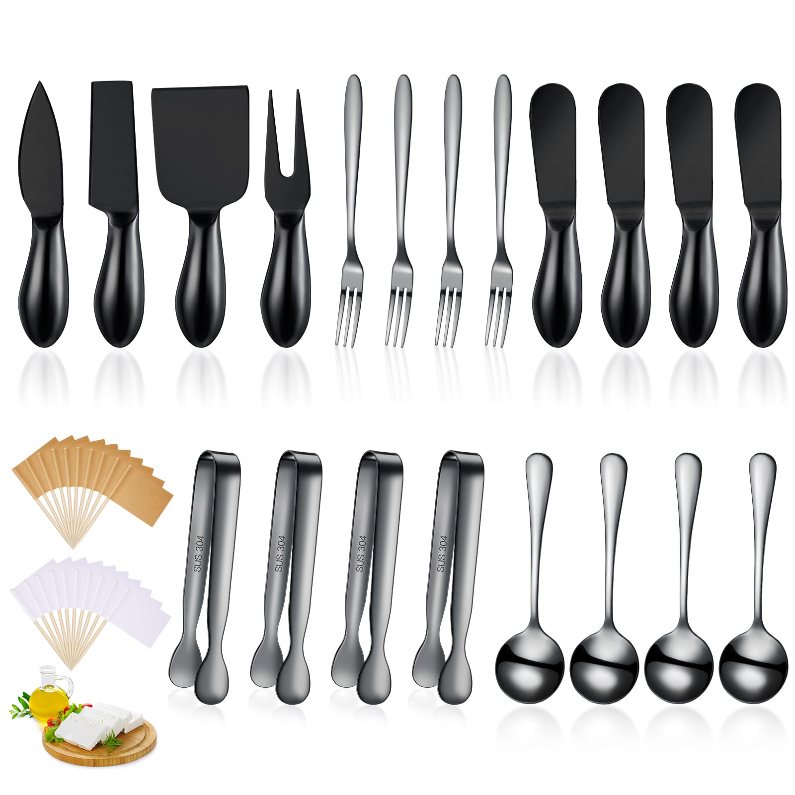 Patelai Charcuterie Board Cheese Knife Set - 20 Piece -9
