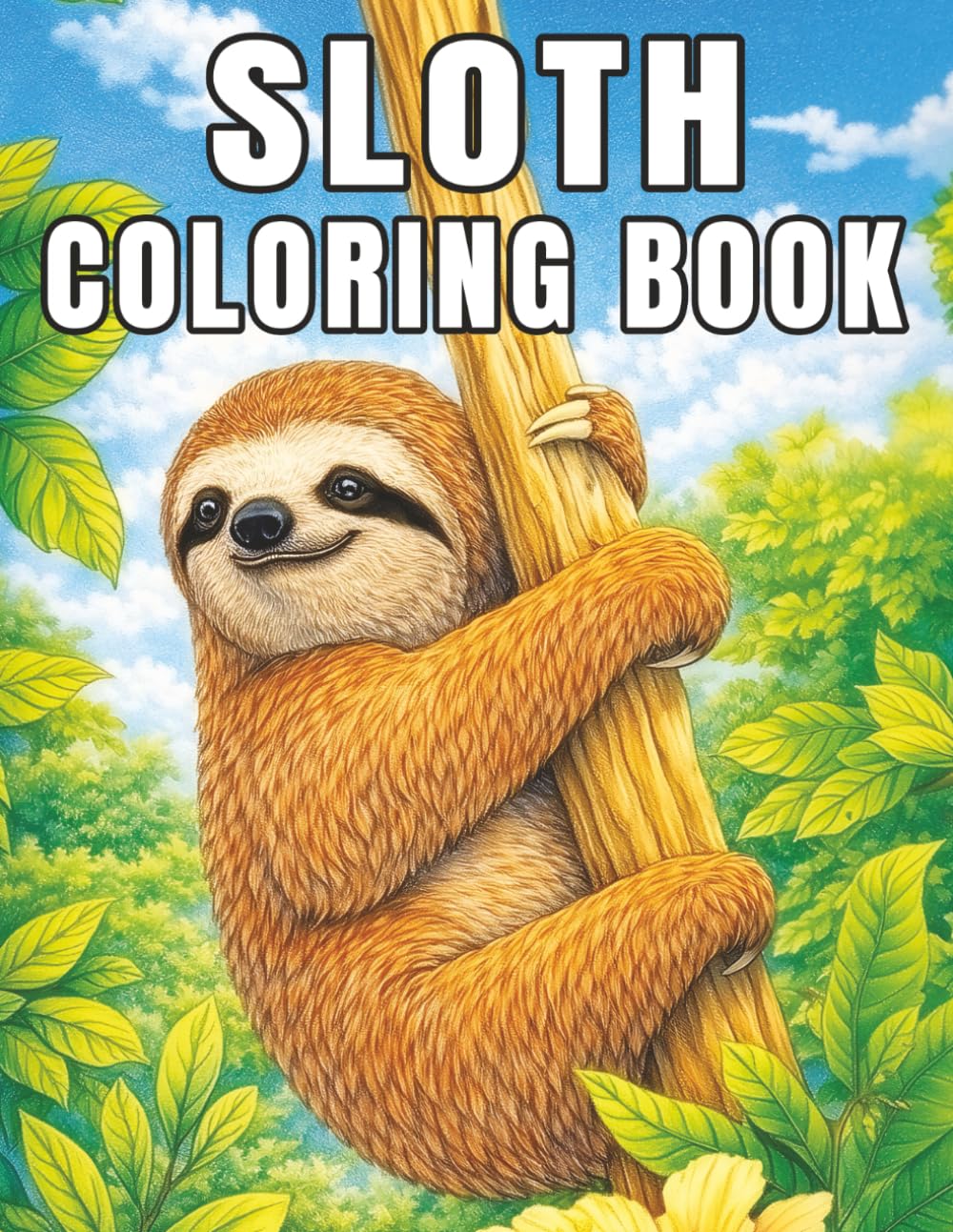 Sloth Coloring Book: Slow, gentle jungle moments for calm and relaxation (Peaceful Nature Wildlife Collection)