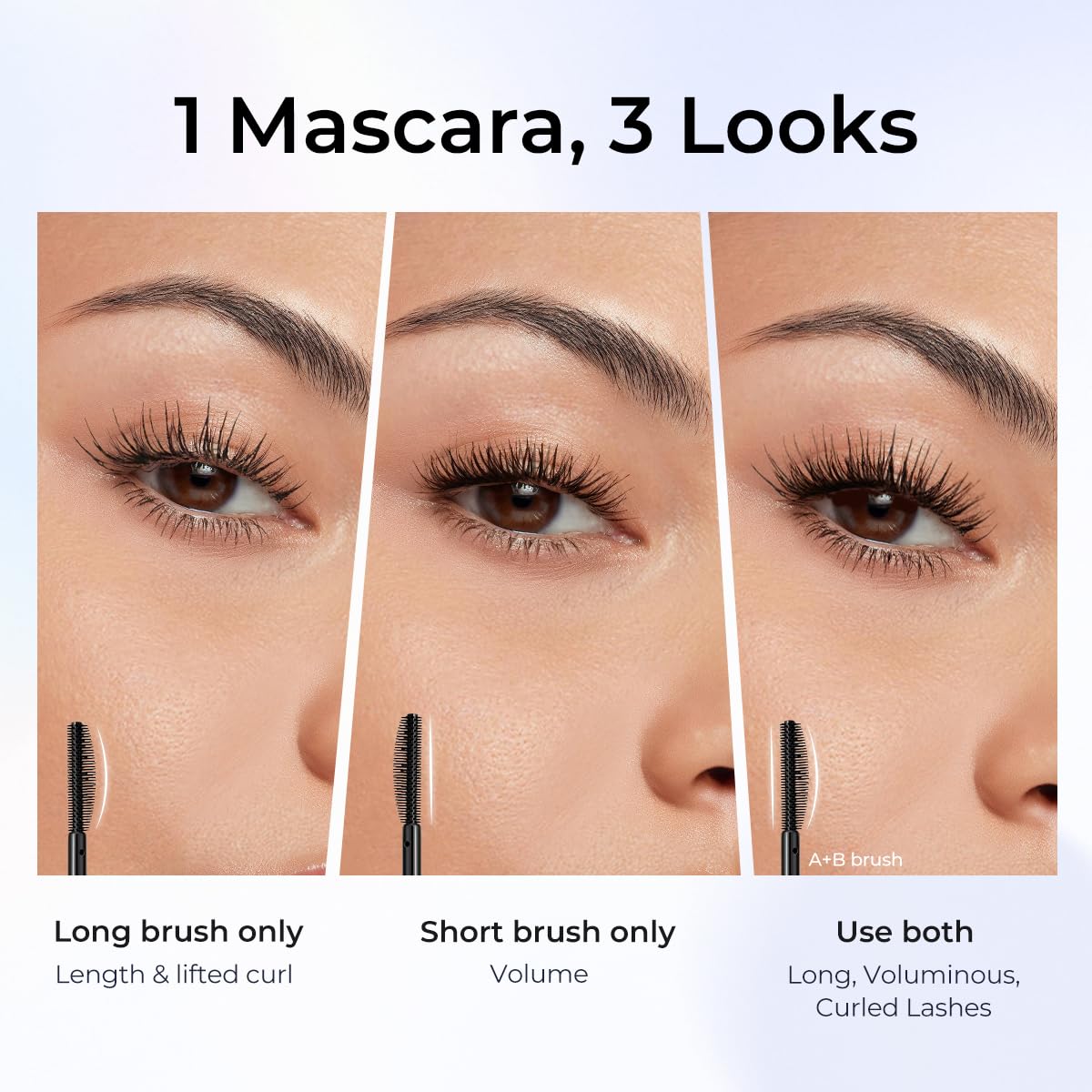 SACE LADY Waterproof Mascara, All-in-Lash Mascara Volume and Length Eyelashes, Smudge-proof and Sweat-proof, Long Lasting Curl, Natrual Black Eye Makeup Valentine‘s Day Gift for Women - Image 4