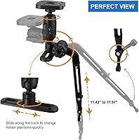 Vista 3 de Fish Finder - Base de bola de 1.5 pulgadas para kayak, soporte electrónico marino para barco, placa de montaje universal, brazo de montaje