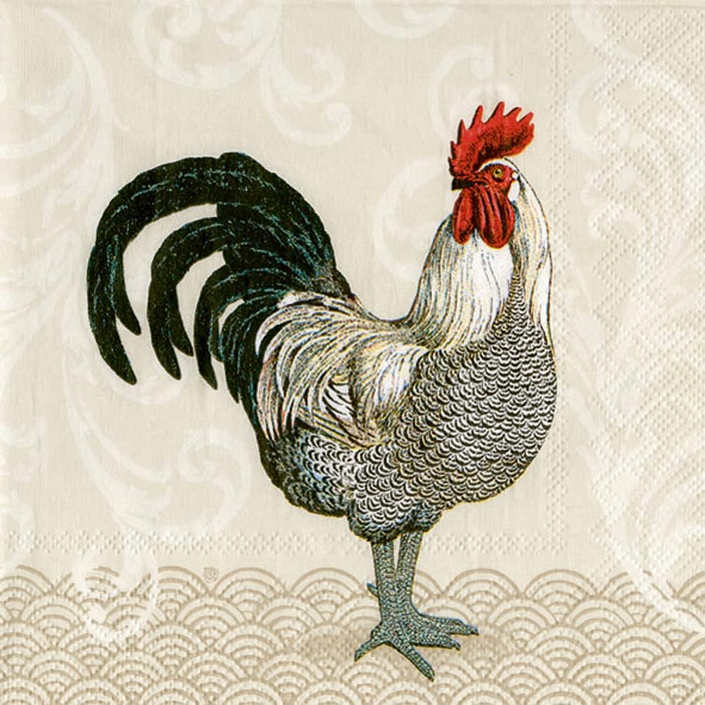 Abbott Collection 89LPNDP8560 Large Mr Rooster Napkins