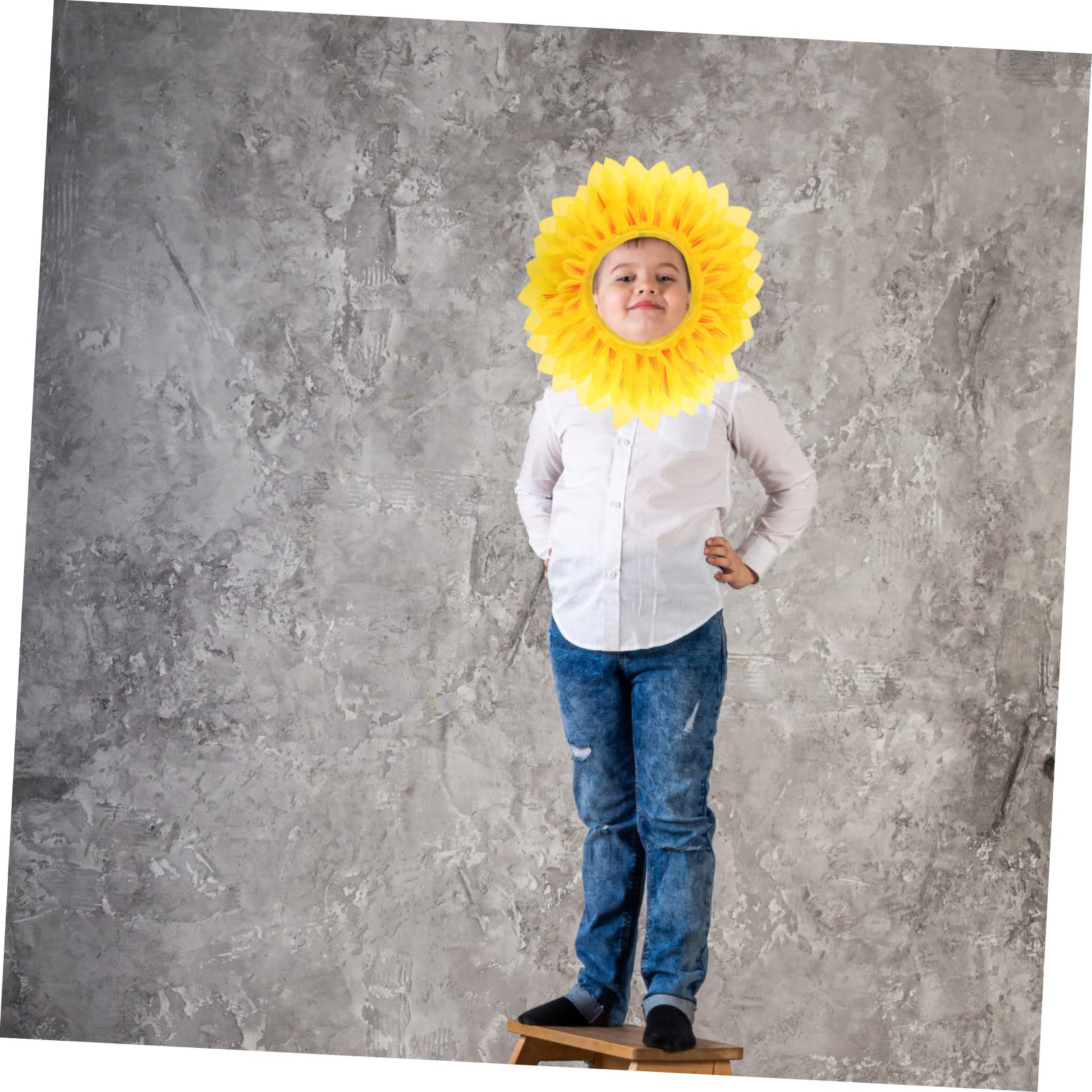 DOITOOL 2juegos Diadema De Flores De Girasol Divertida Para Disfraces y Fiestas Accesorios De Carnaval Para Mascotas Guantes Para Halloween y Bodas