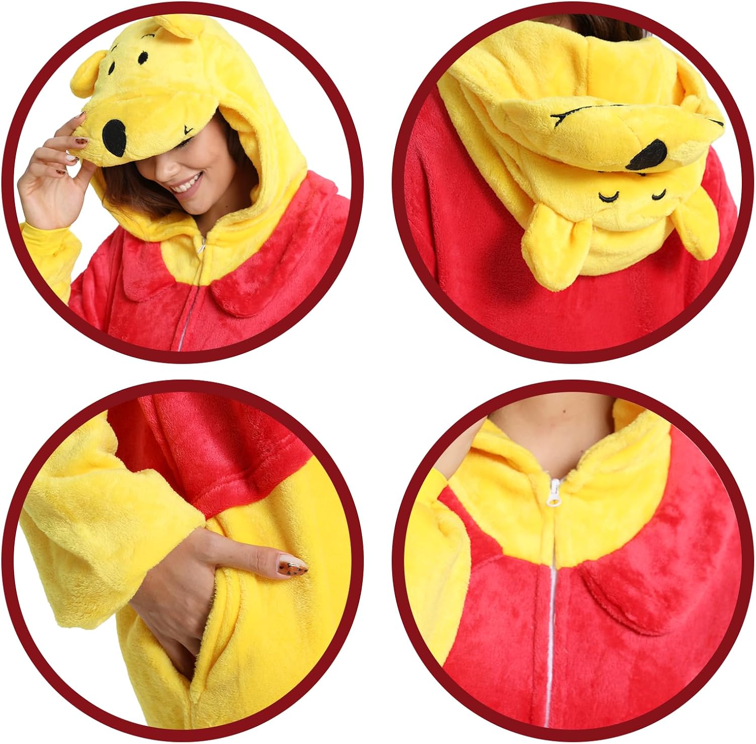 Unisex Adult Animal Onesie Pajamas, Mens Womens Flannel Halloween Cosplay Costume/Homewear/Sleepwear - Image 6