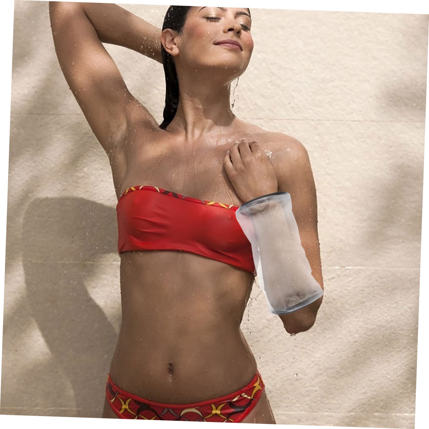 VANZACK Duschabdeckung für den Haushalt Ärmel Erwachsene Gussabdeckungen für Brausearm wasserdichter Arm duschzubehör duschamaturen Brandmanschetten für Arme verschleißfester Armschutz PVC