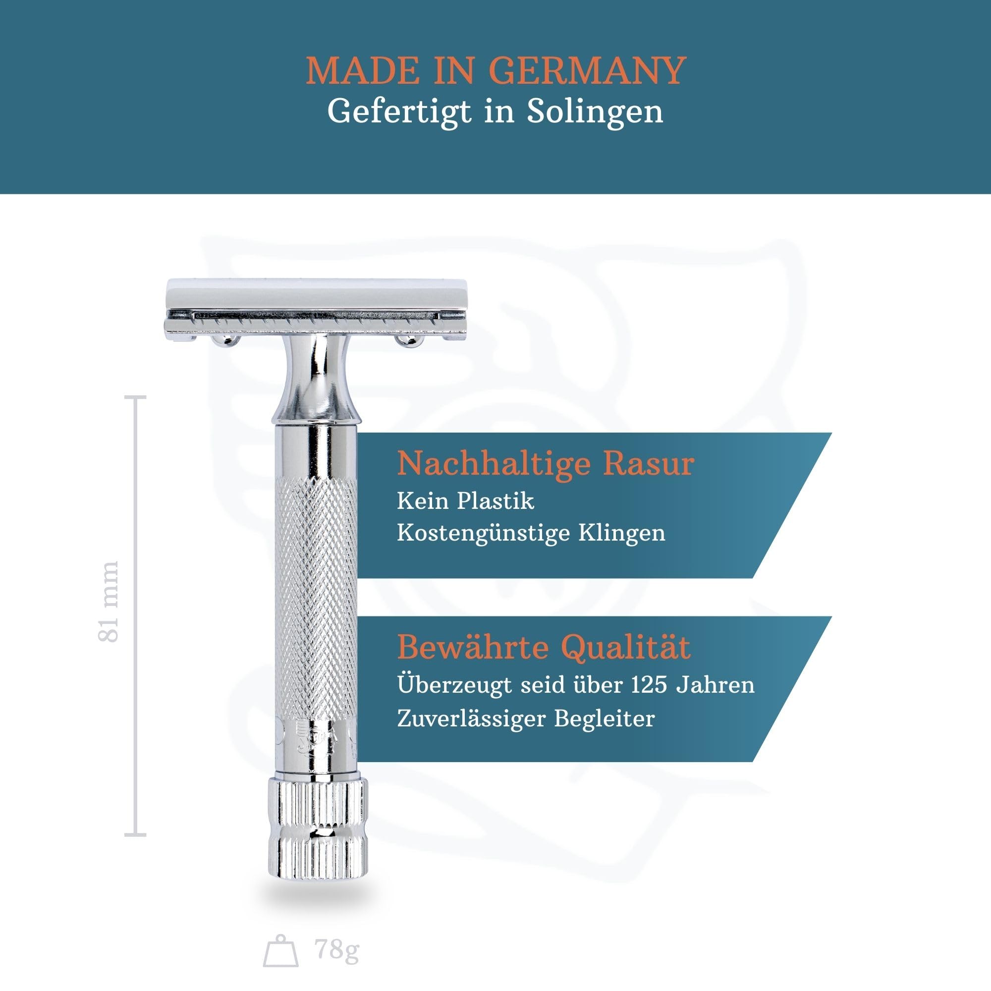 MERKUR 34C Rasierhobel Set inkl premium Rasierhobel, Rasierständer und 11x Platinum Klinge | Glanzchrom | Geschlossener Kamm | Ideal für Nassrasur | Made in Germany