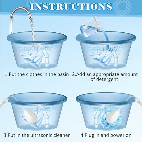 Miniatura 5 de Mini lavado portátil, mini lavadora portátil ultrasónica, pequeña lavadora automática USB, pequeño lavavajillas ultrasónico para ropa de frutas y