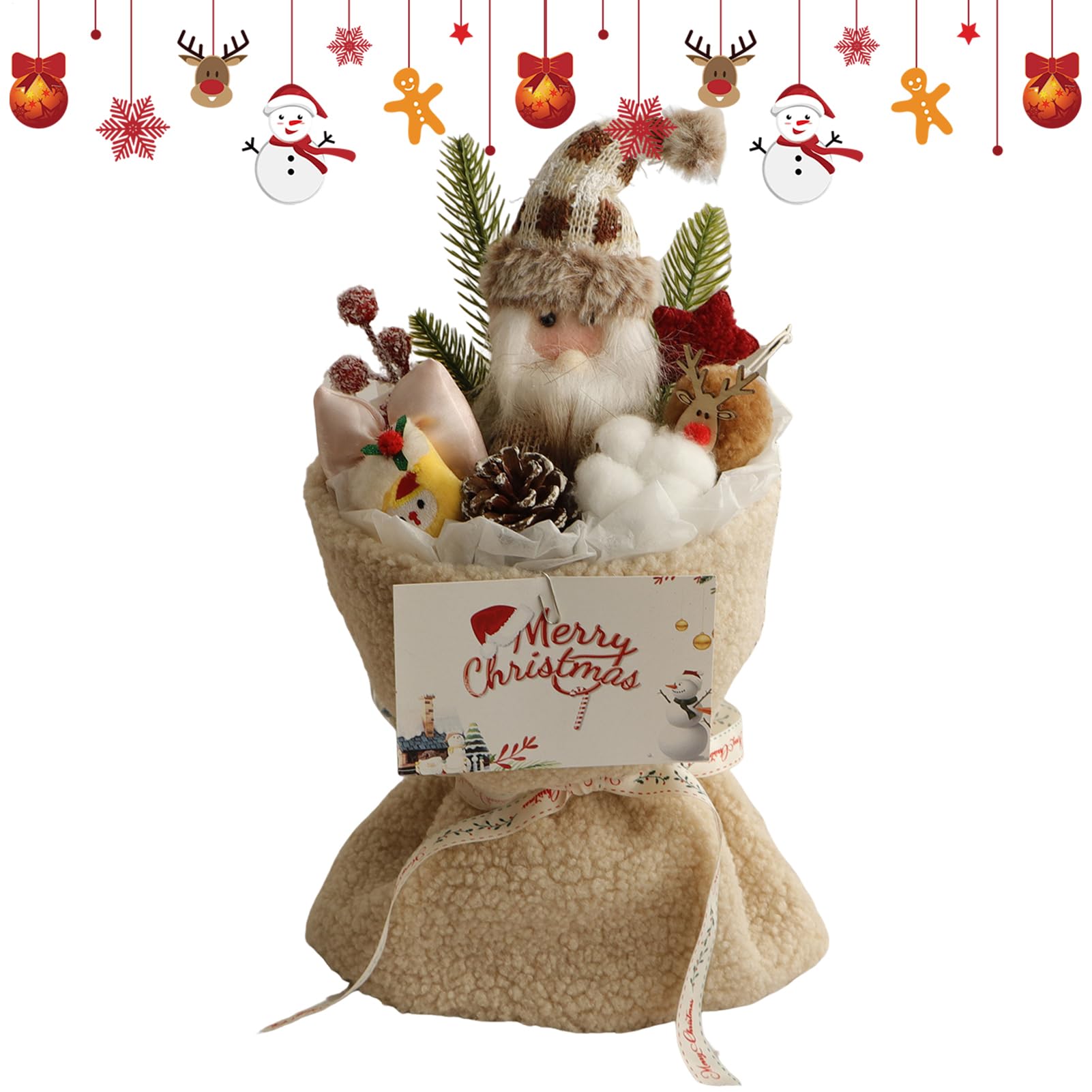 Bouquet fleurs de soie d'hiver cadeau chaleureux pour femme
