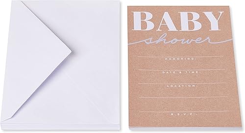 Miniatura 8 de American Greetings Tarjetas de agradecimiento para baby shower con sobres jirafa elefante y león 50 unidades Baby Animals, Paquete de baby shower,