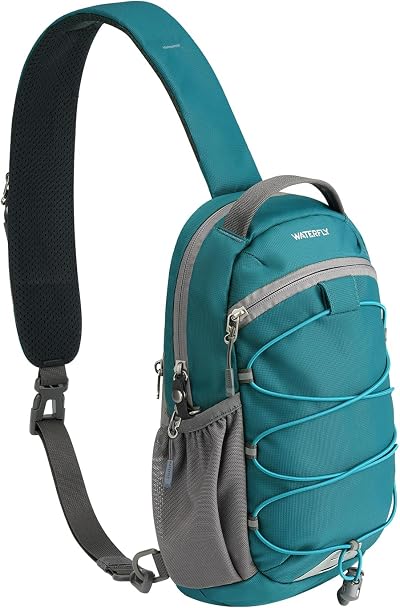 WATERFLY RFID Anti Theft Sling Bag: Small Crossbody Travel Hiking Daypacks