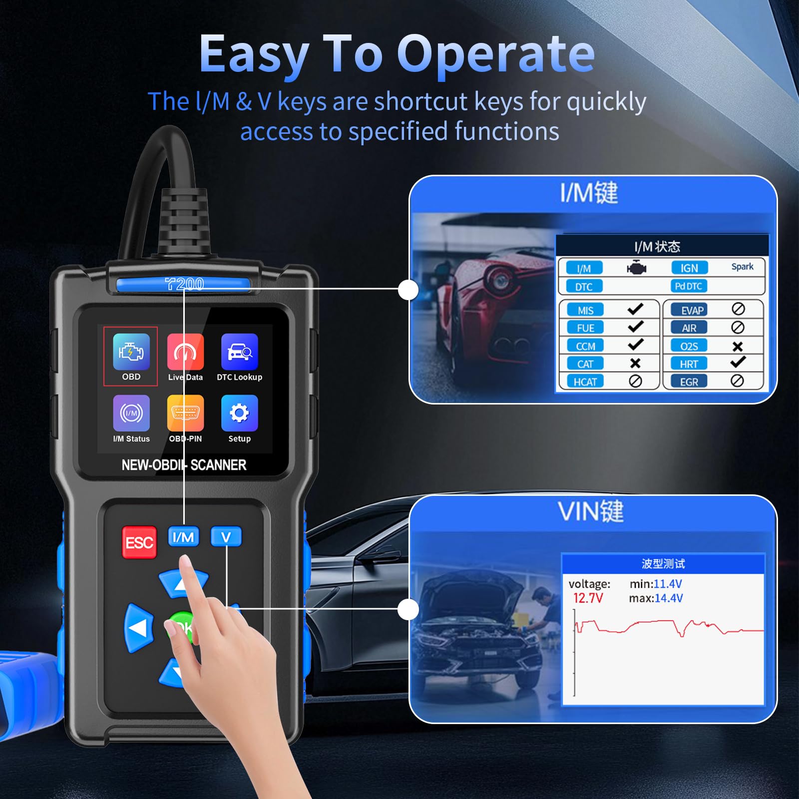 ISUZU D-MAX AS200 OBD2 Auto Motor Fehlercode Leser Diagnose Scanner TÜV