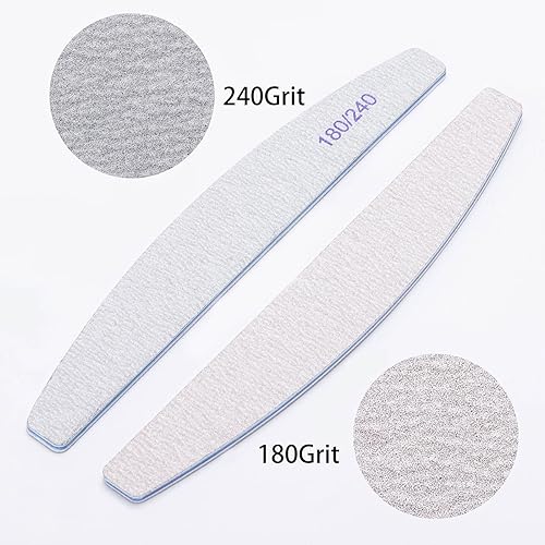 Miniatura 3 de 25 limas de uñas de grano 180240 para uñas naturales, limas de uñas de doble cara para uñas
