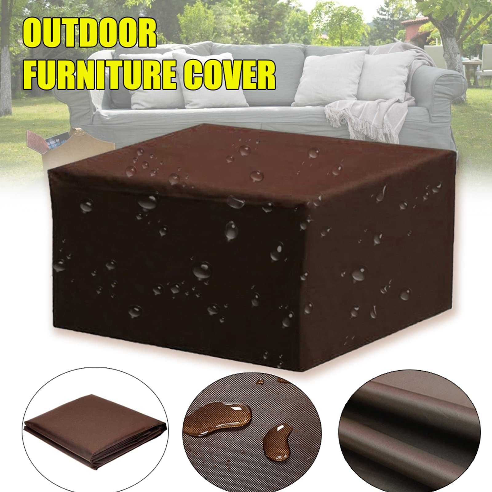 AVLUZ Coperture impermeabili per mobili da giardino per terrazze e mobili da giardino per inverno, pioggia e neve, copertura antipolvere (308 x 138 x 89 cm)