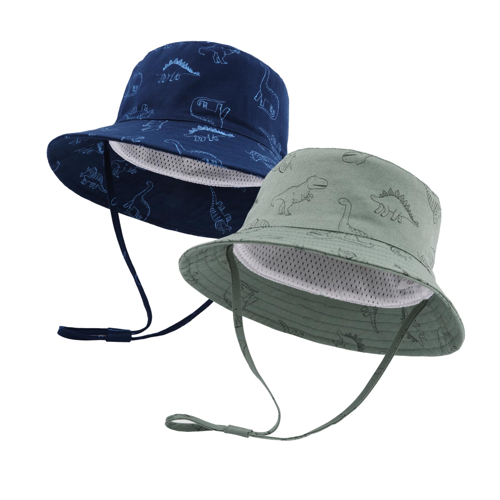 Chapeau de Soleil Bébé Garçon et Fille - Chapeau de Seau à Bord Réglable en Coton avec Protection UV - Chapeau d'été pour Enfants - 1