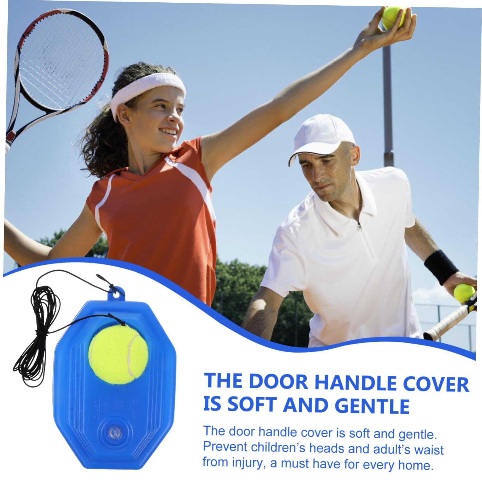 Toyvian Kit de Entrenamiento de Tenis con Base de Rebote para Práctica Individual Herramienta Duradera para Entrenamiento Deportivo para Jóvenes y Adultos