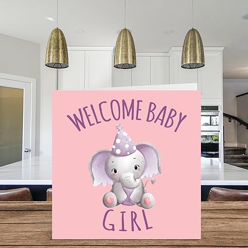 Miniatura 3 de Elephant New Baby Card  Welcome Baby Girl  Tarjetas de felicitación para recién nacido, bien hecho, felicitaciones para recién nacido, tarjetas de