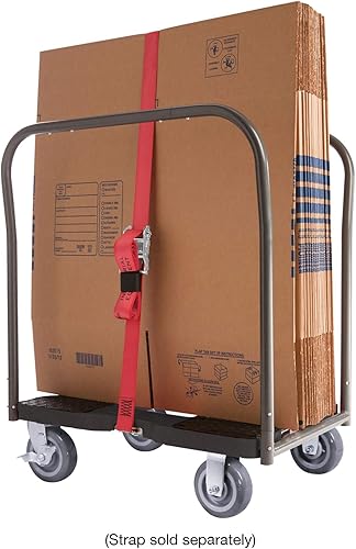 Miniatura 10 de SNAP-LOC 1800LB Super DUTY PUSH CART OLLY BLACK CON MARCO DE ACERO Ruedas de 6 pulgadas Barra de empuje y E-Strap opcional