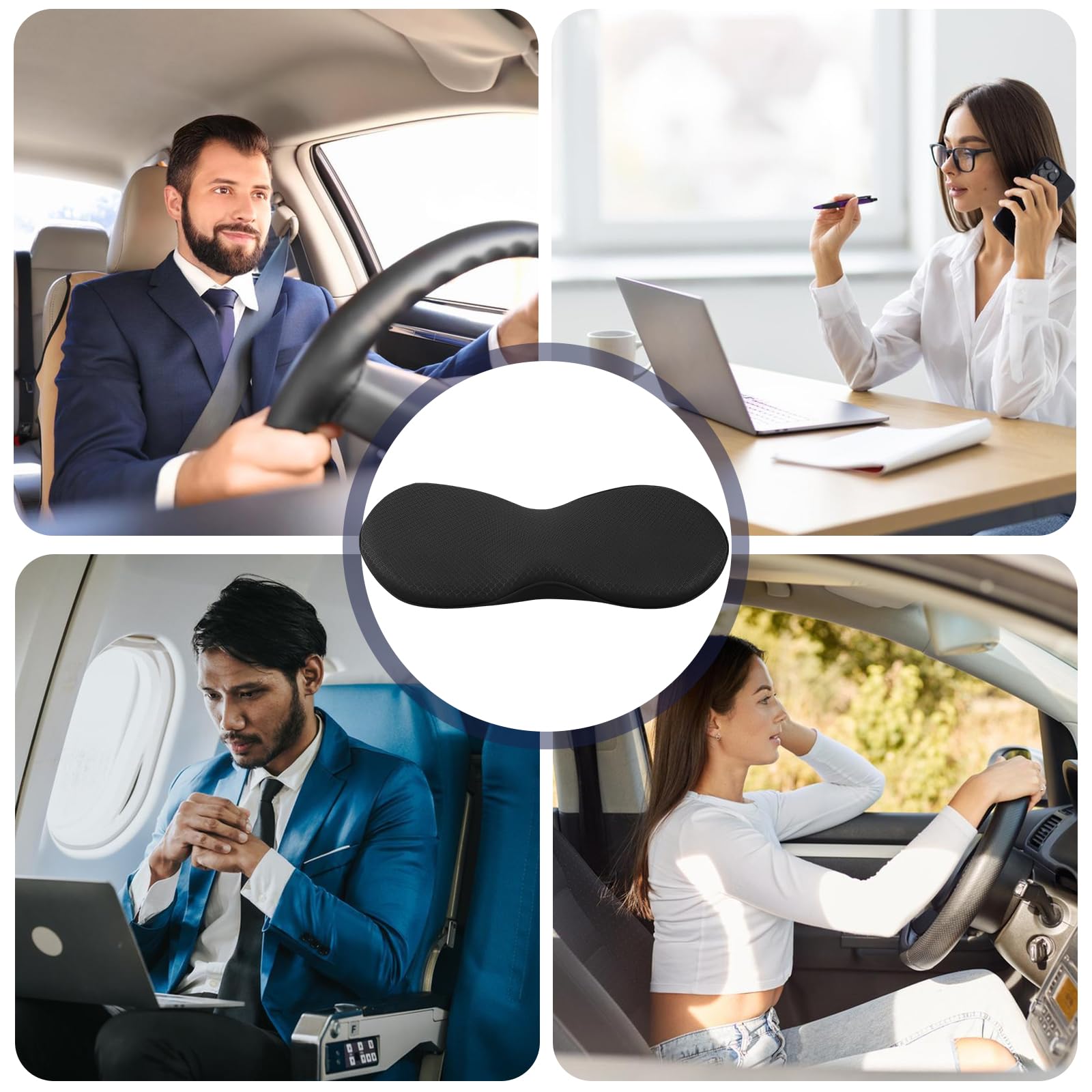 QYILAY Cuscino Sedile Auto,Cuscino Auto Guidatore,Cuscino Per Sedile Auto,Cuscino Memory Foam