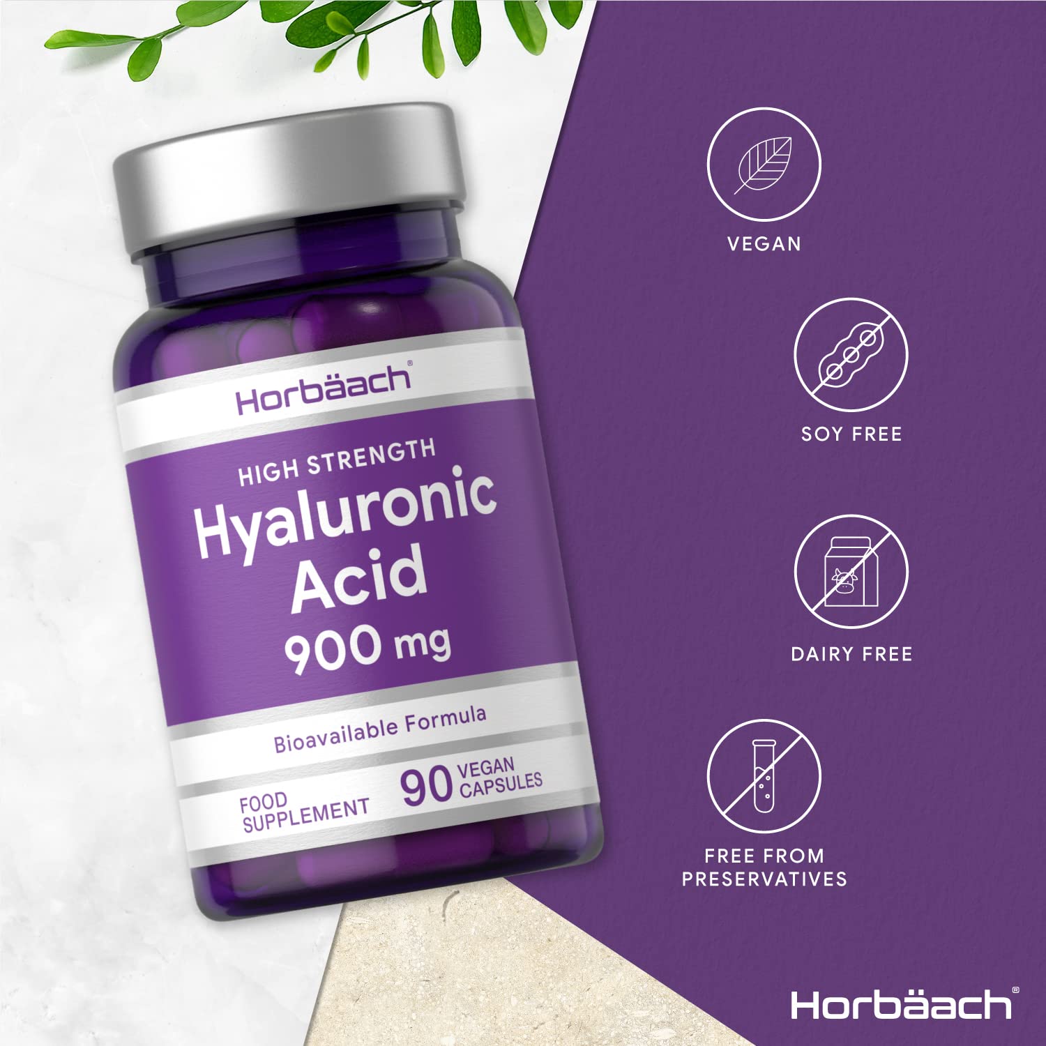 Hyaluronic Acid 900mg 90 Capsules Triple Strength Tablets Natural