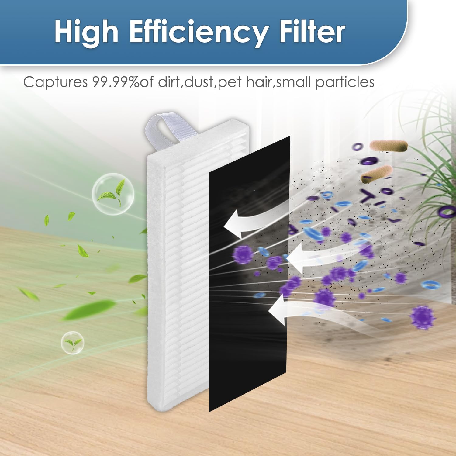 (16 Pack) MR1 SE Replacement Parts Compatible with MONSGA MR1 SE Robot Vacuum Cleaner, 1 Roller Brush, 6 Side Brushes, 6 HEPA Filters with Foam Filters, 3 Mop Pads, Accessories Kit