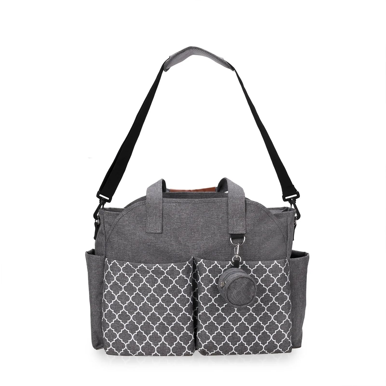 Wickeltasche Kinderwagen Tragbare Schulter-Mama-Tasche, bedruckt, geometrisch, Schnullertasche, Reisen, Outdoor, wasserdicht, Mutter, Nass- und Trockentrennung, Wickeltasche, Kinder-Kinderwagen-Tasche