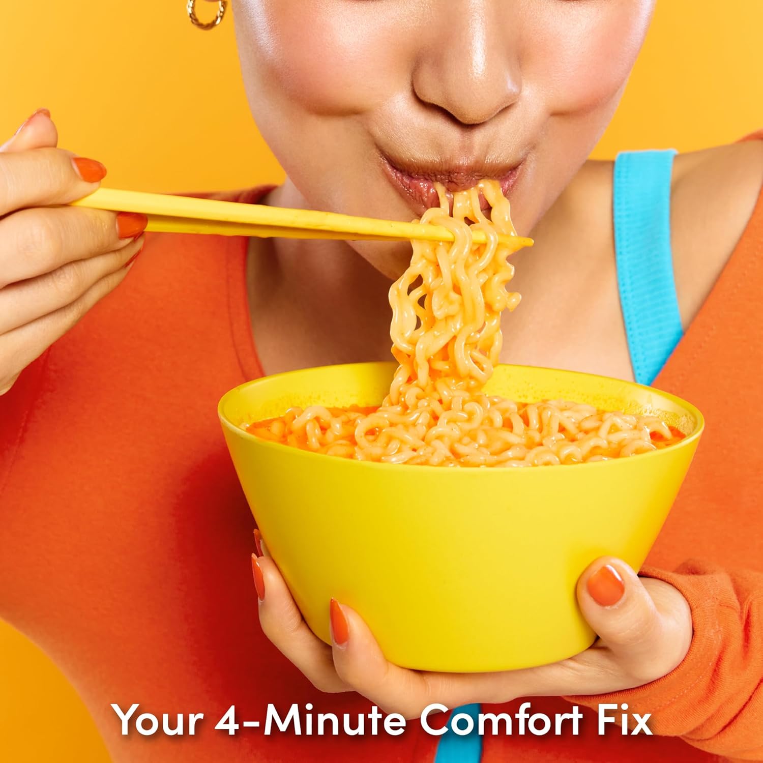 Cheesy Ramen (Bowl) – Spicy Flavor | Bold, Creamy & Cheesy Korean Instant Bowl Noodles with a Spicy Kick, 3.17 oz (Pack of 6)