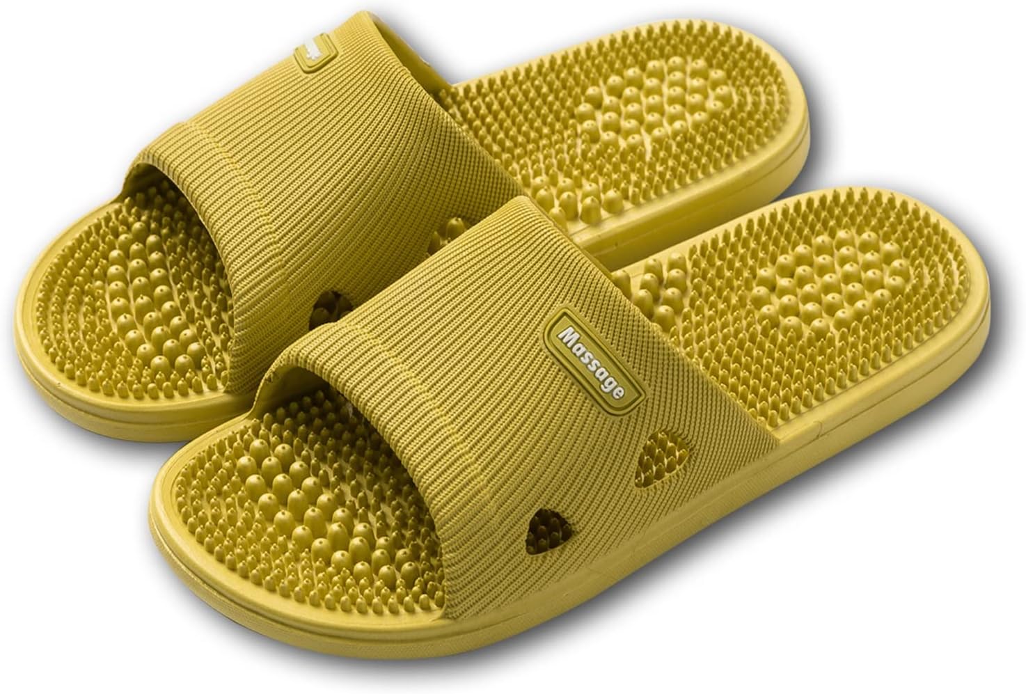 Massage Slippers Acupressure Foot Open Toe Reflexology Sandals Relief Neuropathy Arthritis Plantar Foot Pain Plantar Fasciitis Slippers Women Men Indoor Non-Slip (7.5-8 Women, Green)