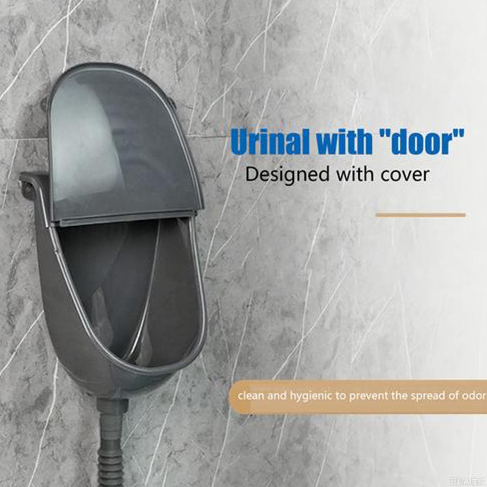 Wasserlos Urinal Mit Deckel Komplett Set - Tragbares Wandurinal Mit Ablaufschlauch Für Garten Outdoor - Wandpissbecken Für Herren