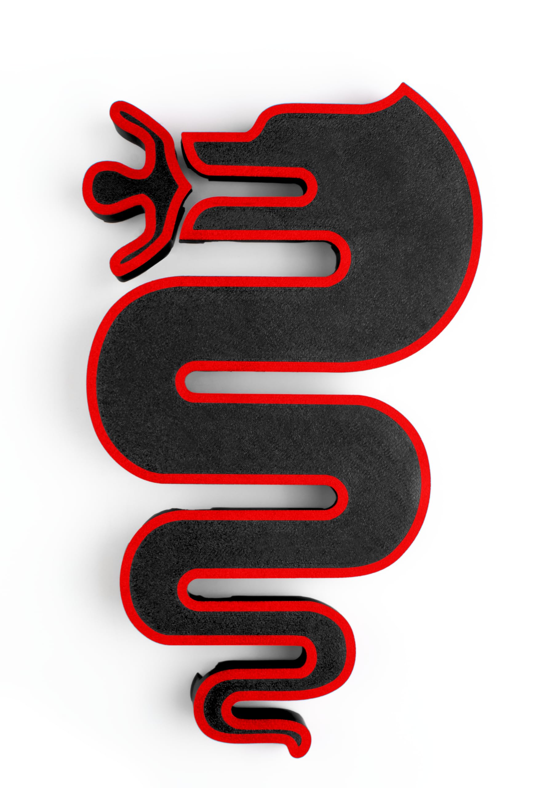 Accessoires Logo Grille pour Alfa Romeo Giulietta, Design Serpent Tuning Giulietta restyling 2016 (Noir)