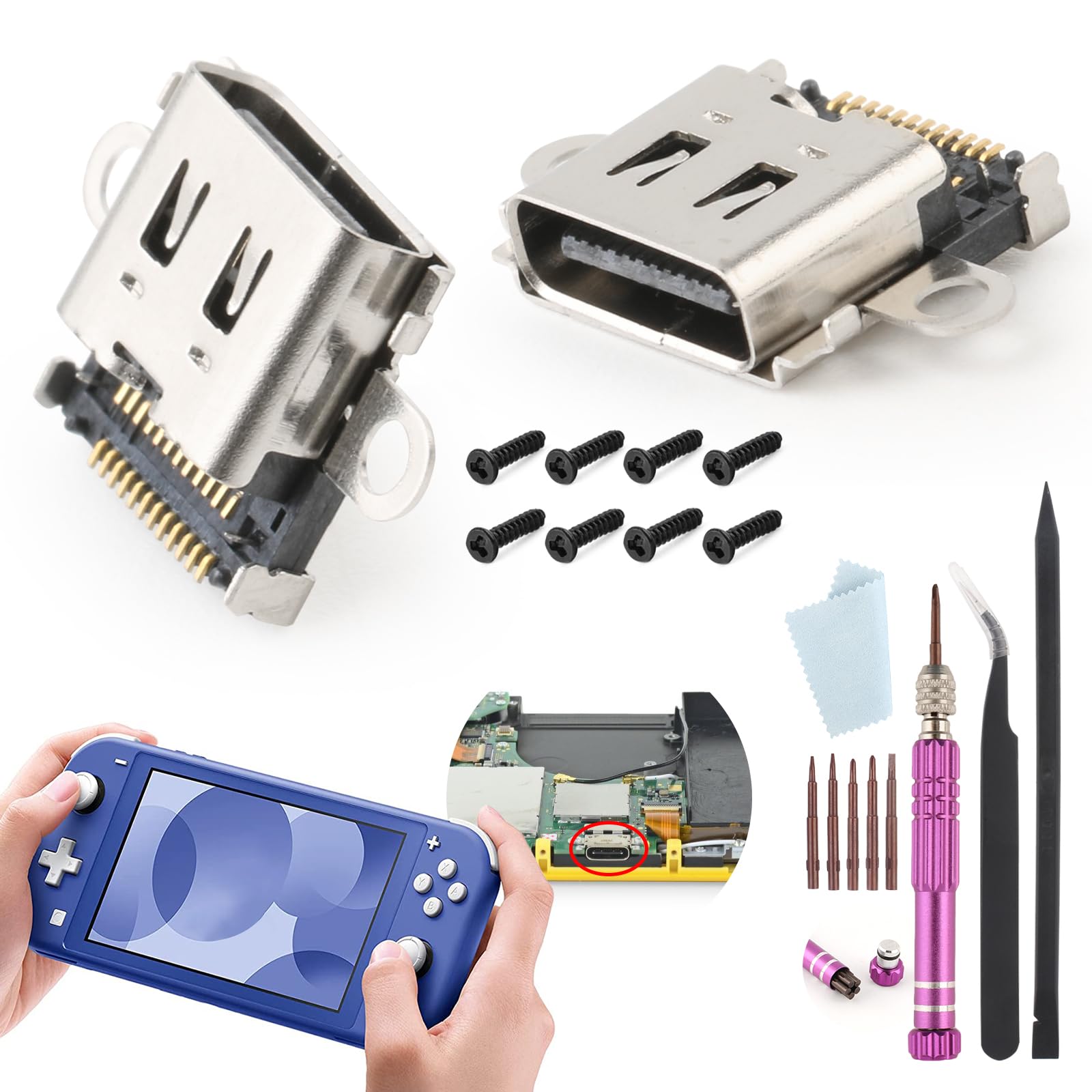 Amazon.com: 2 Pack Replacement for Nintendo Switch Lite Charging
