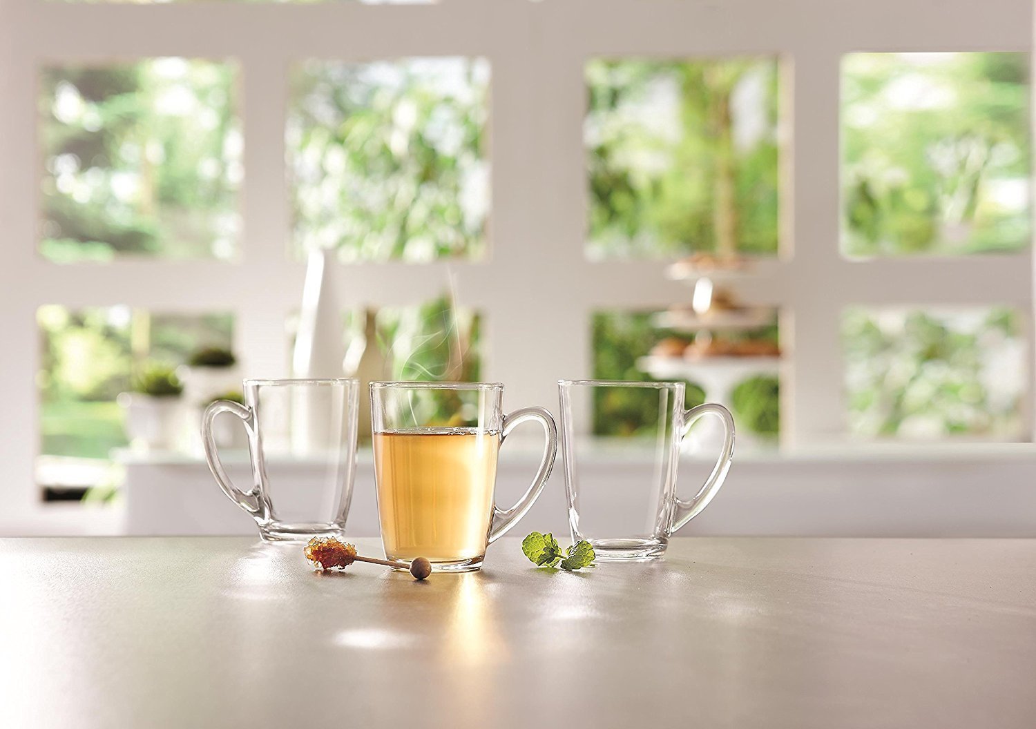 Homecart Transparent Glass Cold Coffee Mug set- SPN-B2S