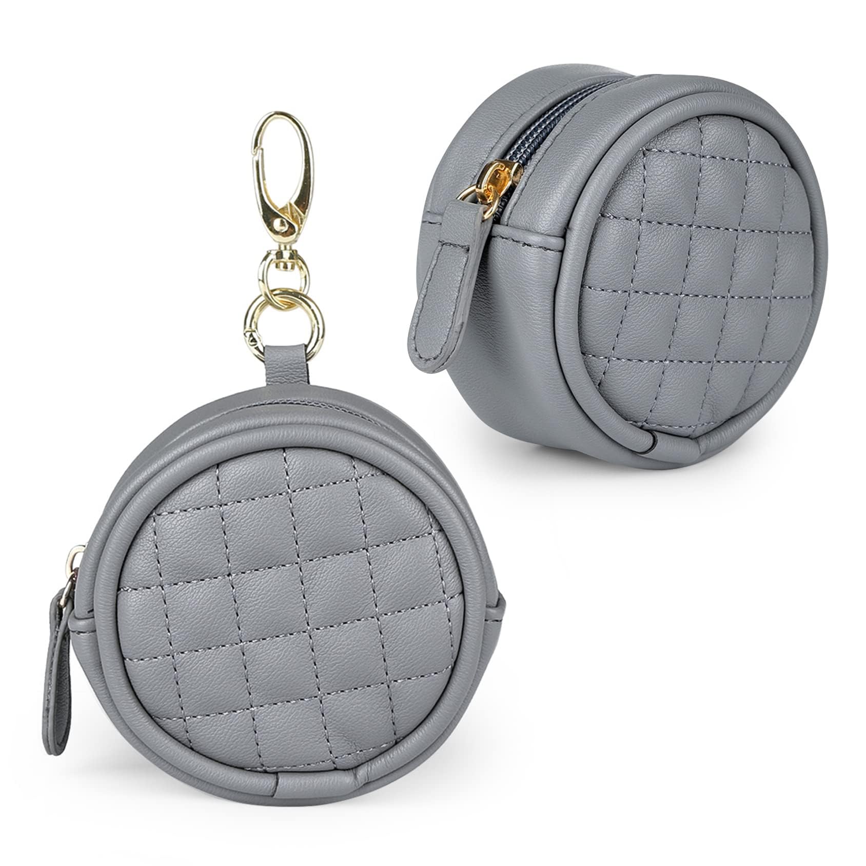 MAKINGTECPacifier Holder Case with Clip, Pacifier Charm Pod with Clasp for Diaper Bag or Purse Pouch Holds 2 Pacifiers for Baby Boys & Girls, Key Pod Storage Pacifier Container, Small Baby Utensils