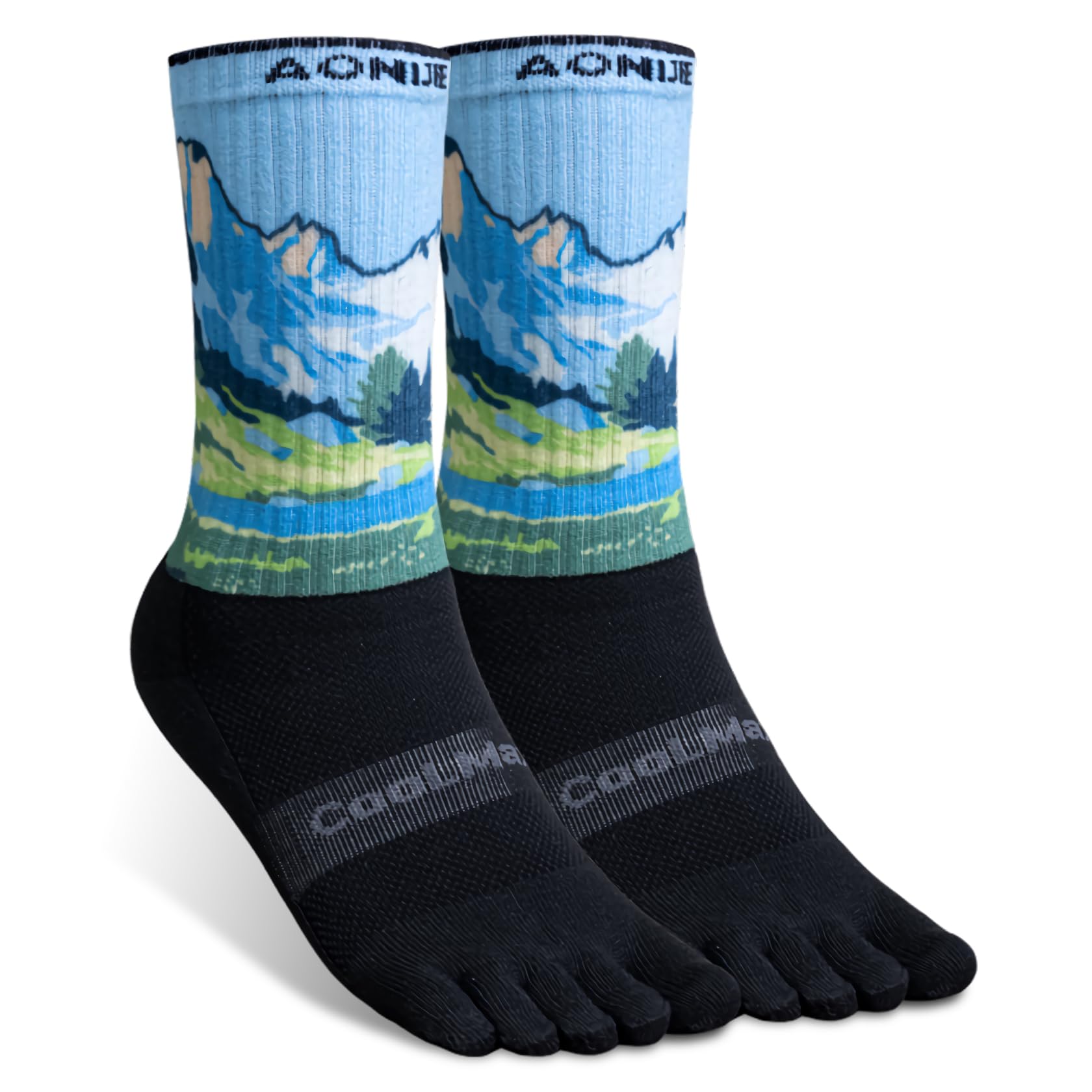 AONIJIE Toe Socks for Men and Women Athletic Hiking Coolmax Socks with toes - Soft Comfortable and Moisture Wicking