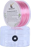 Vista 16 de KONMAY Cuerda elástica de elastano marrón de 0.031 in, cordón elástico suave para abalorios, 450 yardas para pulseras, collares y fabricación