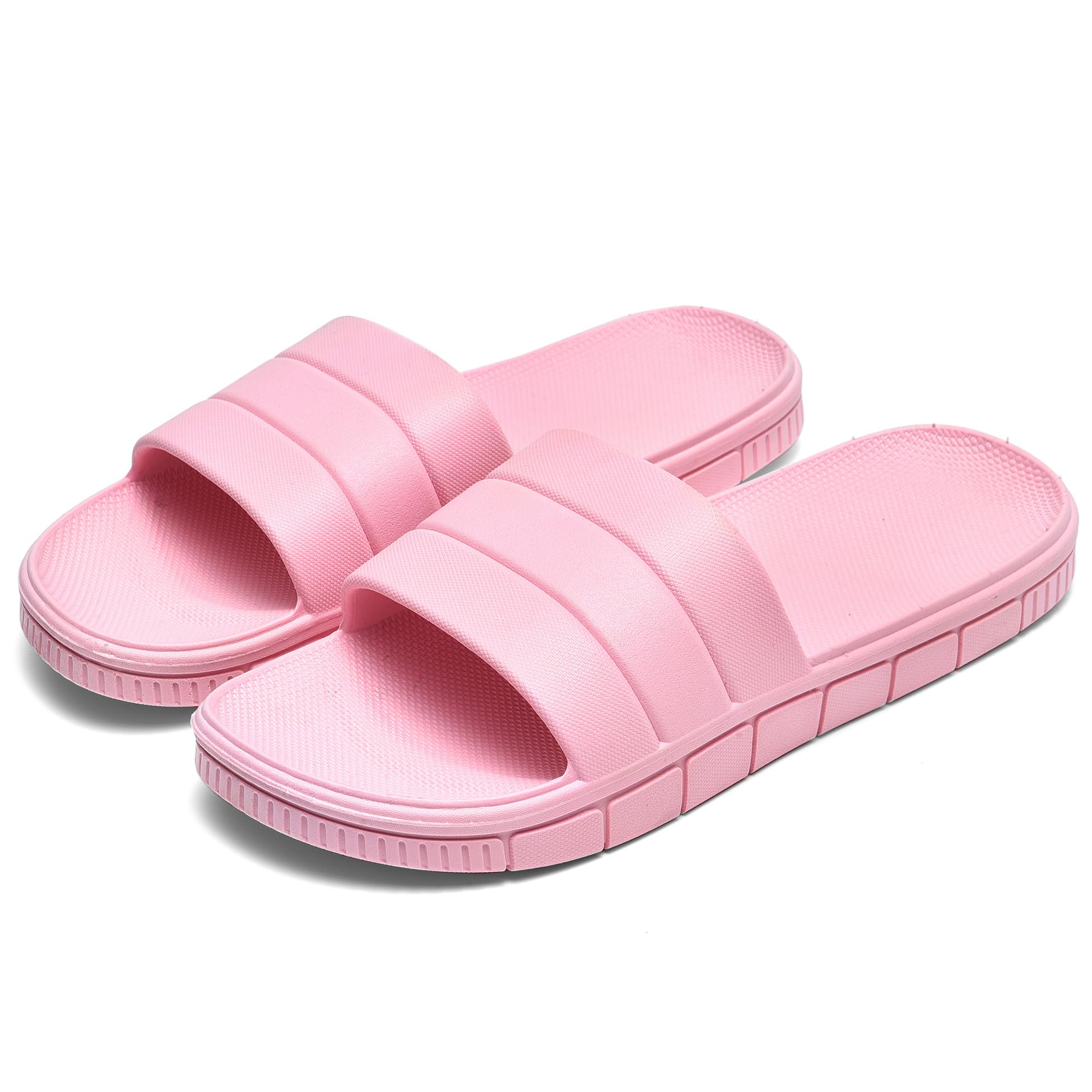 clootess Shower Slide Shoes for Men and Women Home Sandal Bath Slipper Indoor House Pool College Dorm Non-Slip