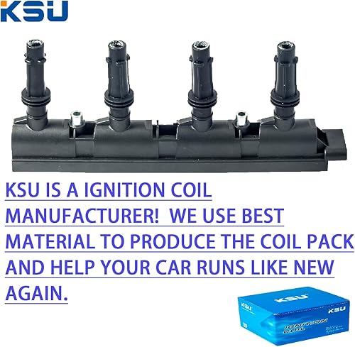 Miniatura 2 de KSU Paquete de bobinas de encendido compatible con Buick Chevrolet Chevy Cadillac Cruze Encore ELR Sonic Trax Volt 1.4L Turbocharged D521C 55577898