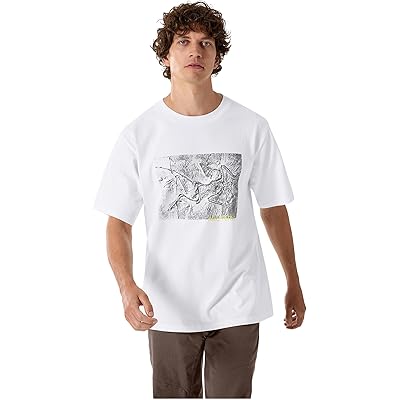 Мужская рубашка Arcteryx Kragg Cotton Lithographica Short Sleeve white light