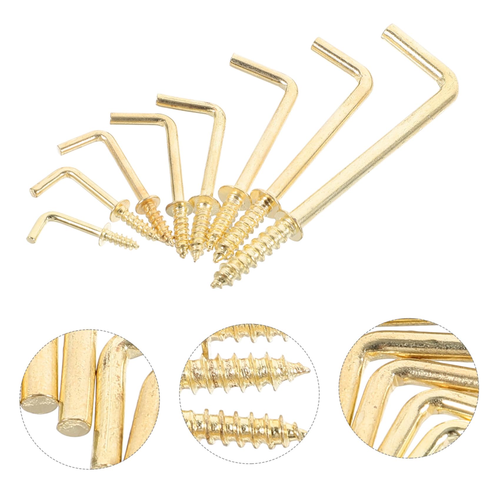 ULTECHNOVO 5 Juegos Ganchos de Tornillo Forma para Colgar Cuadros Tornillos Autorroscantes de Accesorios para Hogar para Instalaciones Diy