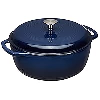 Vista 19 de Yaxa Basics - Olla de horno holandés de hierro fundido esmaltado con tapa, redonda, asas duales, resistente, grande, 7.3 cuartos de galón