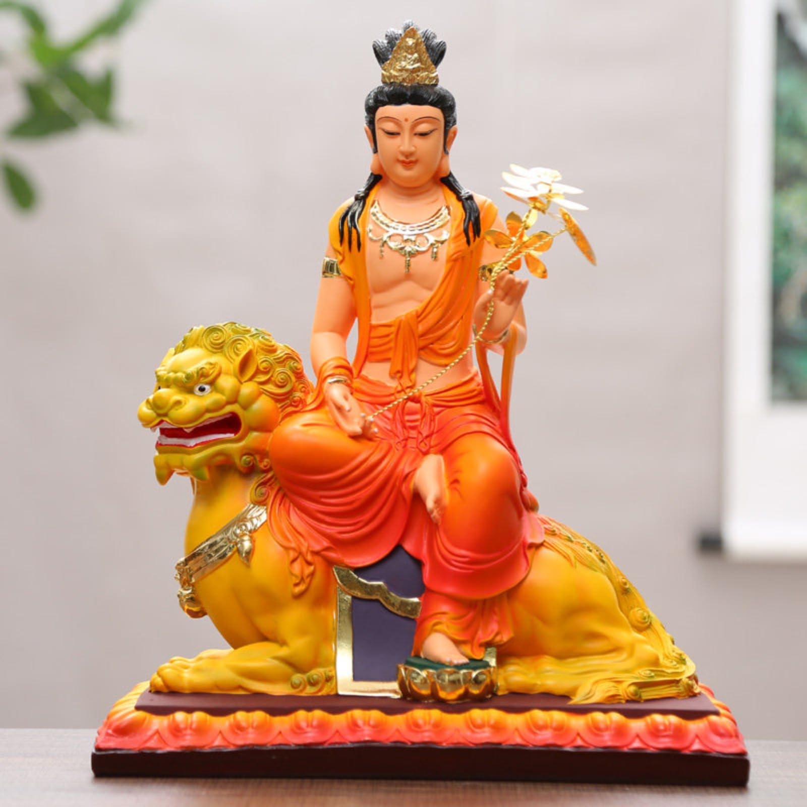 Aottsd Maitreya Buddha Statue Tagua Nut Office Desktop Tabletop Figurine 10Cm