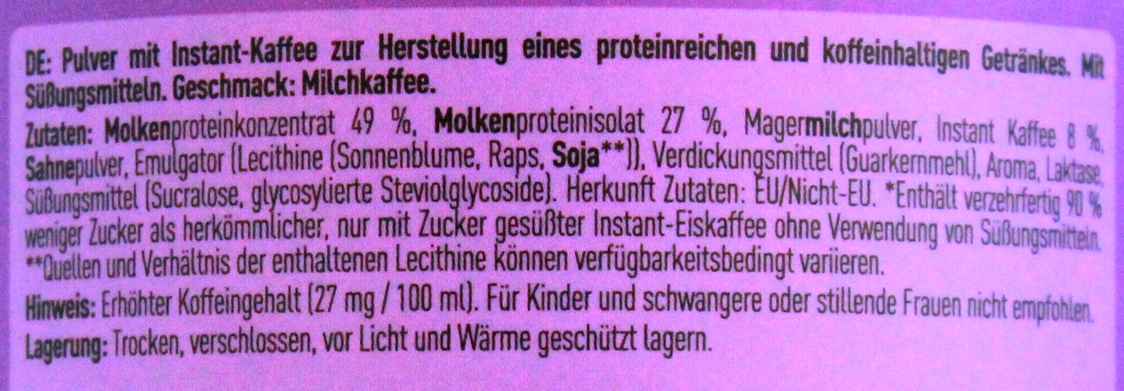 More Protein Iced Coffee Latte Macchiato Flavour Getränkepulver, (1 x 300g)