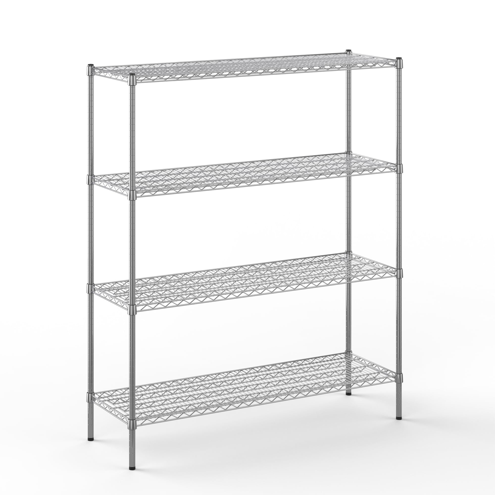 18" Deep x 54" Wide x 64" Height Wire Shelving Kit | 4-Tier | NSF Commercial Storage Rack Unit