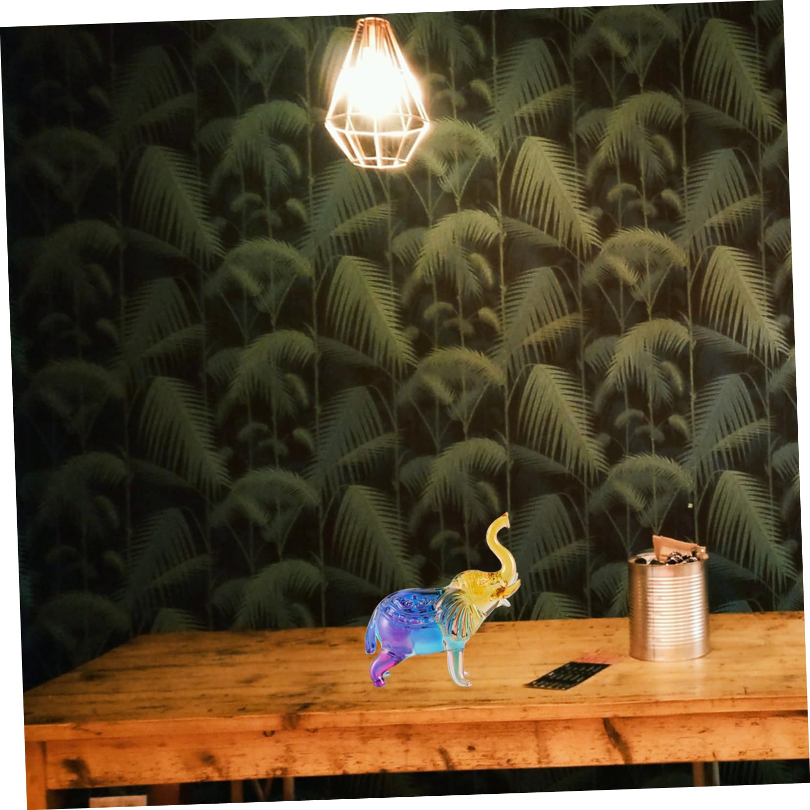 Amazon｜FOMIYES クリスタル象の置物タイ象像ガラス飾り像動物グッズ家  