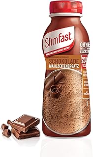 Slim Fast Fertigdrink Schokolade 1er Pack I Fertiggetränk mit hohem Eiweißanteil & reduzierten Kalorien I Gebrauchsfertige Schoko Trinkmahlzeit für eine gewichtskontrollierende Ernährung I 1 x 325 ml